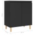 Aparador con patas madera contrachapada negro 60x35x70