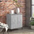 Aparador de madera contrachapada gris hormigón 60x35x70