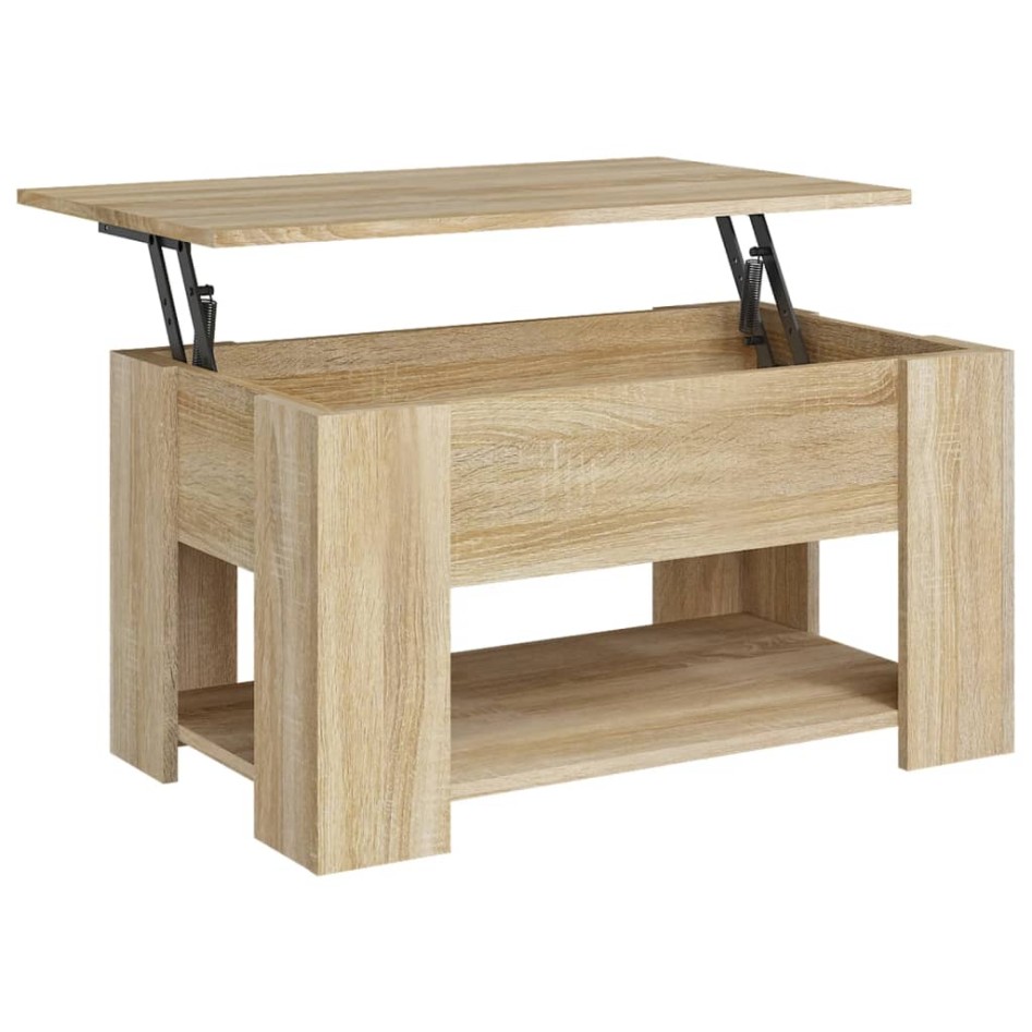 Mesa de centro madera de ingeniería roble Sonoma 79x49x41