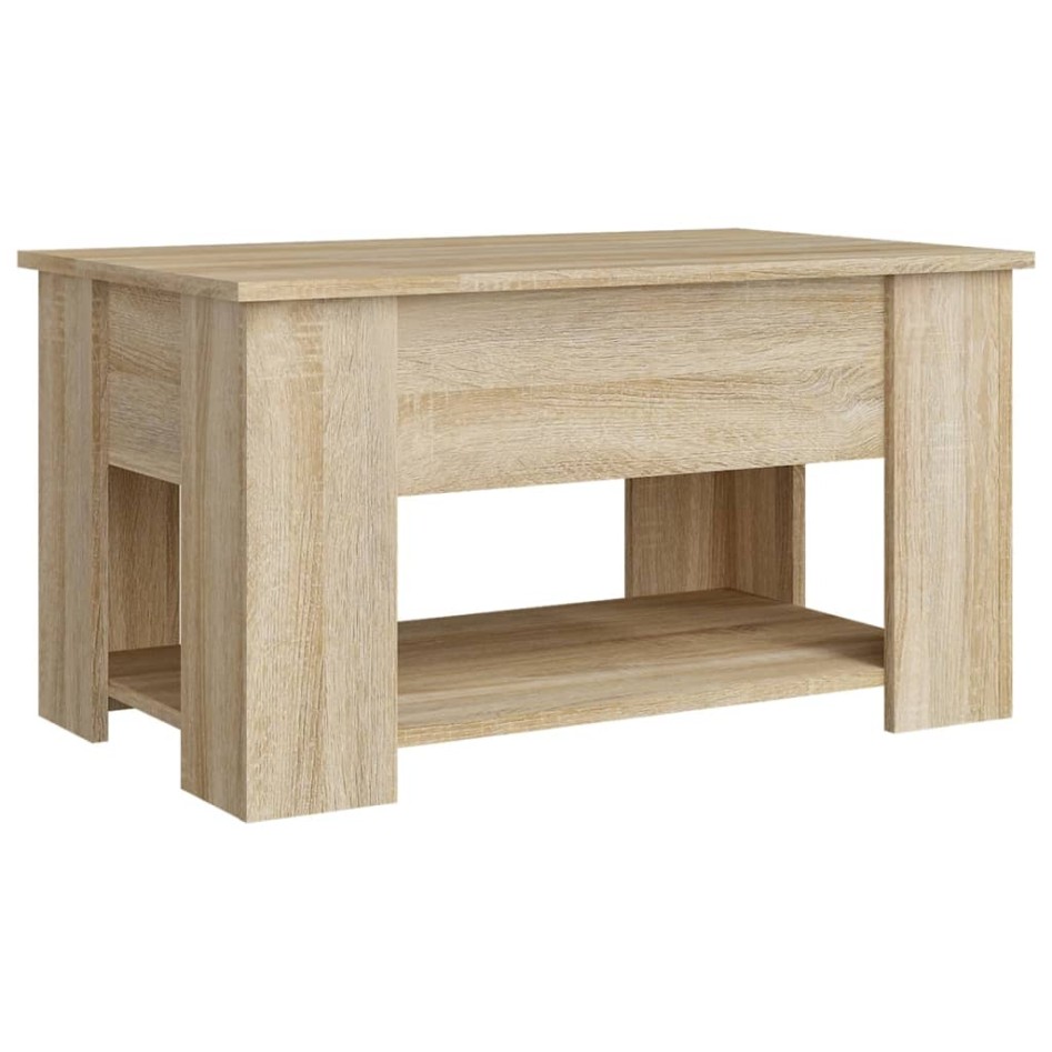 Mesa de centro madera de ingeniería roble Sonoma 79x49x41