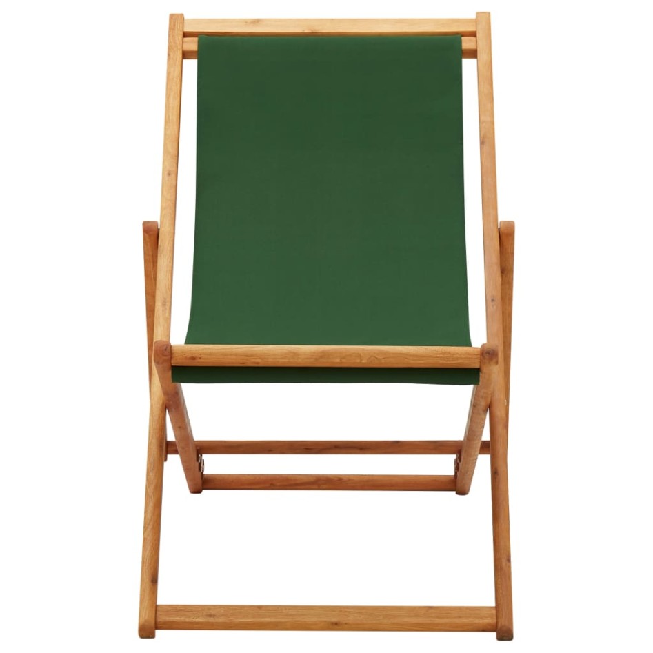 Silla de playa plegable madera de eucalipto y tela