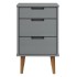 Mesita de noche MOLDE madera maciza de pino gris 40x35x65
