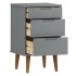Mesita de noche MOLDE madera maciza de pino gris 40x35x65