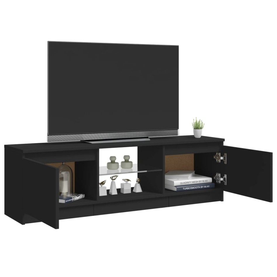 Mueble para TV con luces LED negro 120x30x35,5