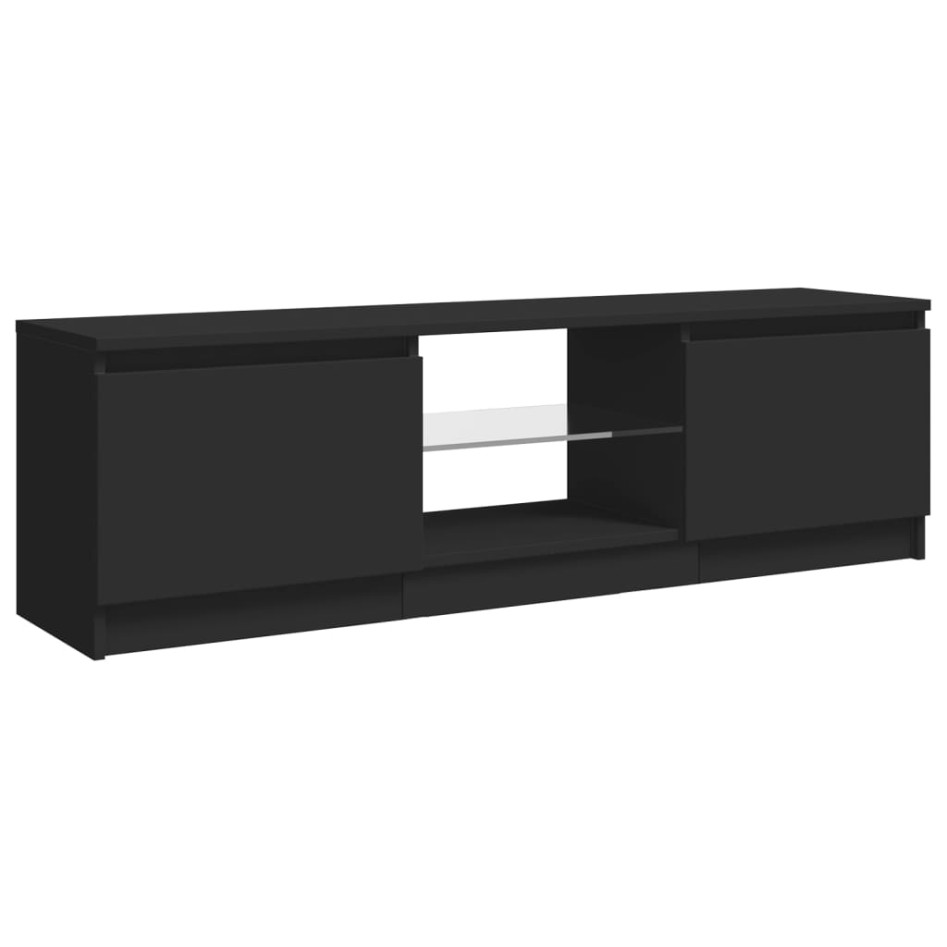 Mueble para TV con luces LED negro 120x30x35,5