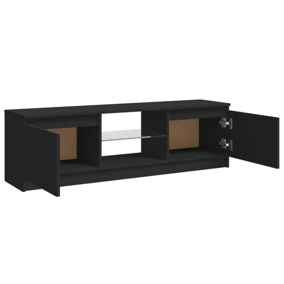Mueble para TV con luces LED negro 120x30x35,5