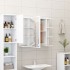 Armario de espejo de baño madera contrachapada 80x20,5x64