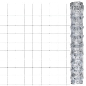 Valla de jardín de acero galvanizado plateado 50x1