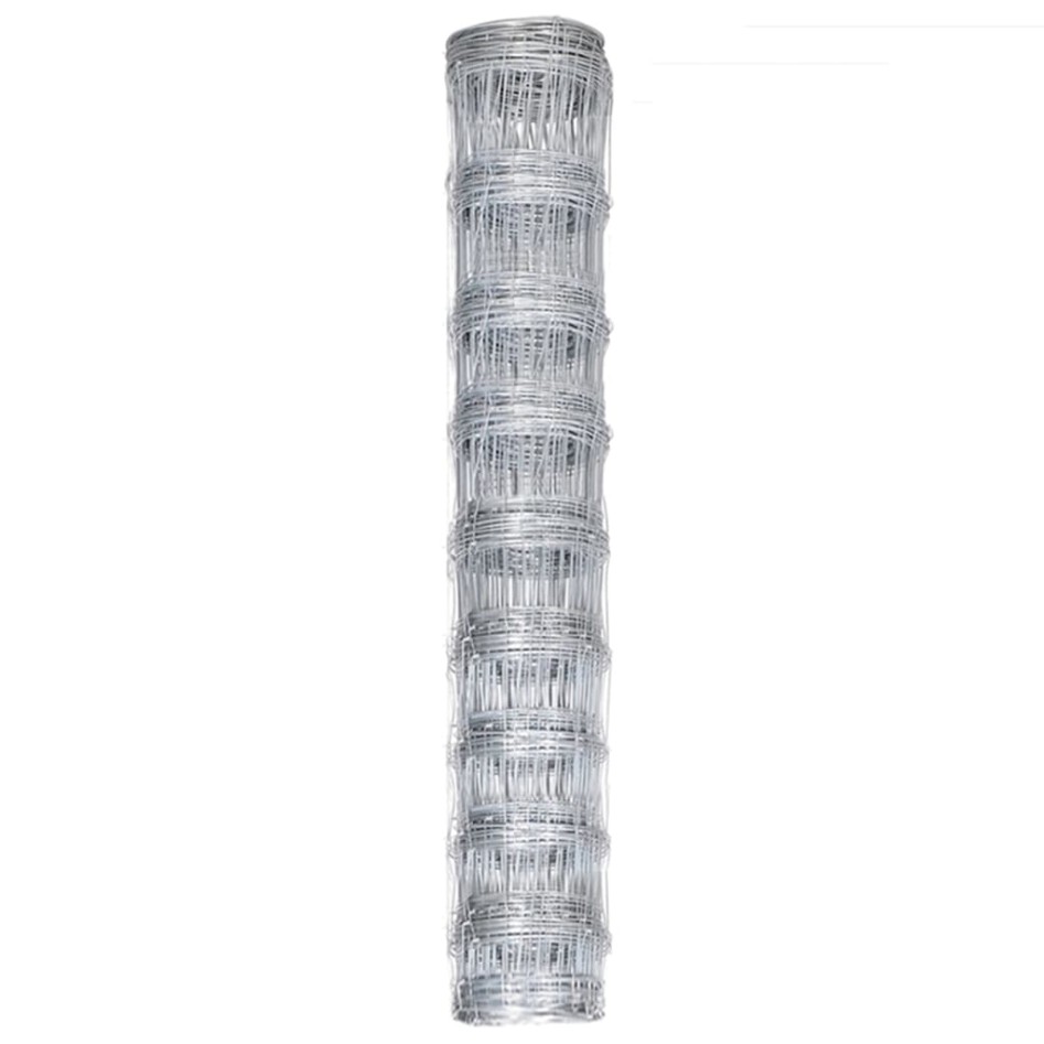 Valla de jardín de acero galvanizado plateado 50x1