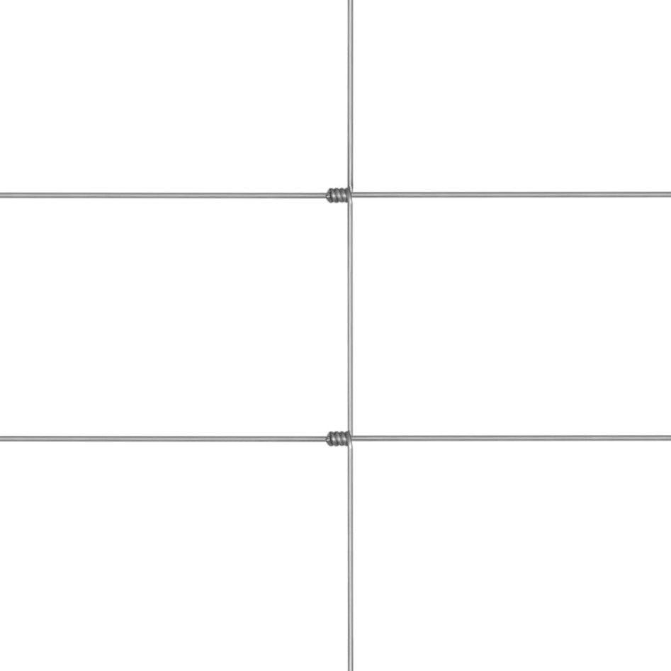 Valla de jardín de acero galvanizado plateado 50x1