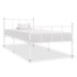 Estructura de cama sin colchón metal blanco 90x200