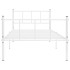 Estructura de cama sin colchón metal blanco 90x200