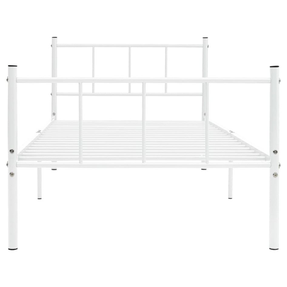 Estructura de cama sin colchón metal blanco 90x200