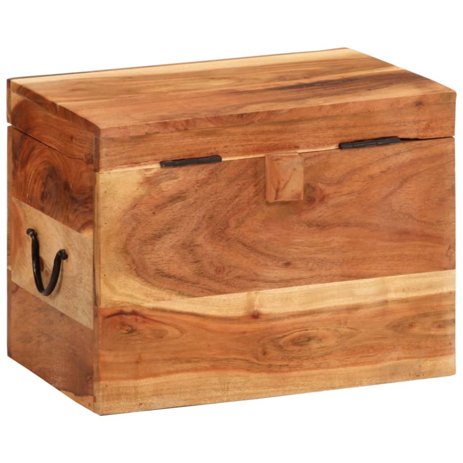 Caja de almacenaje madera maciza de acacia 39x28x31