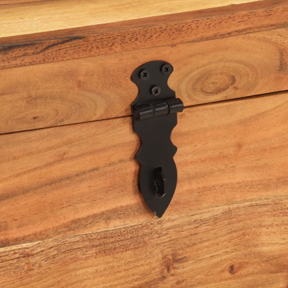 Caja de almacenaje madera maciza de acacia 39x28x31