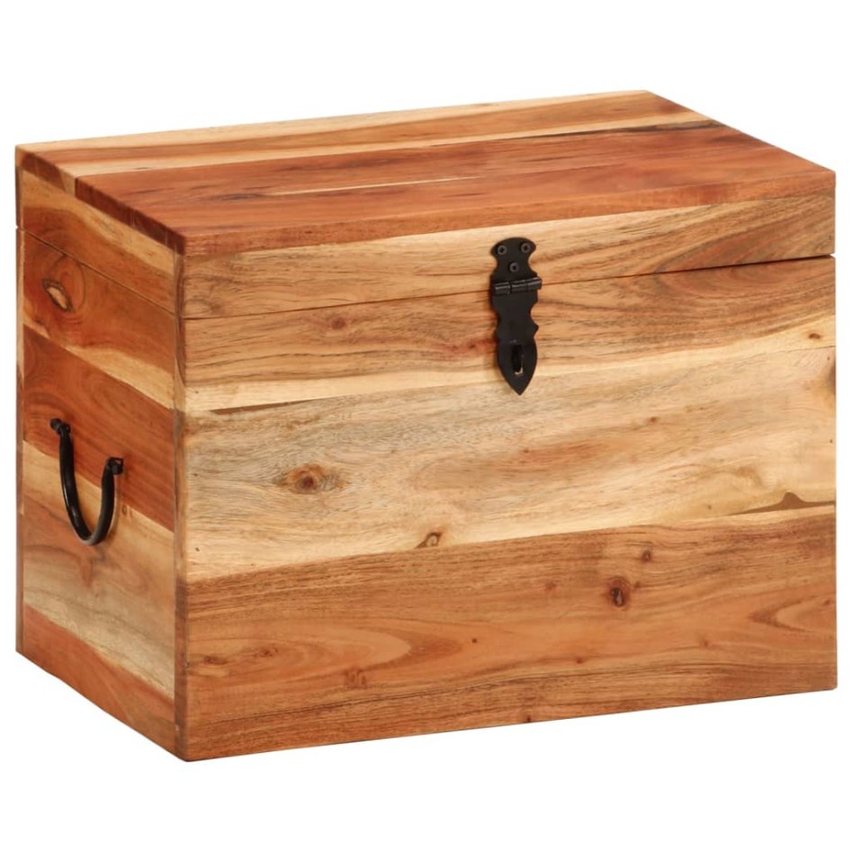Caja de almacenaje madera maciza de acacia 39x28x31