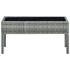 Mesa de jardín ratán sintético gris 75x40x37
