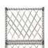 Enrejado y arriate 1 maceta ratán sintético gris 30x30x107
