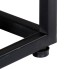 Mesita de noche de madera maciza reciclada y acero 40x30x50