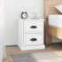 Mesitas de noche 2 uds madera contrachapada blanco