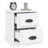 Mesitas de noche 2 uds madera contrachapada blanco