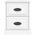 Mesitas de noche 2 uds madera contrachapada blanco