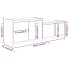 Mueble de TV madera contrachapada blanco brillo 146,5x35x50