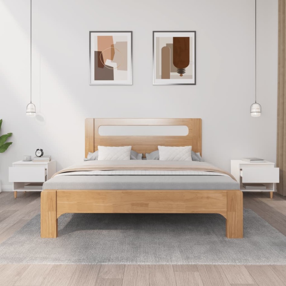 Mesitas de noche 2 uds madera contrachapada blanco 50x46x50