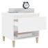 Mesitas de noche 2 uds madera contrachapada blanco 50x46x50