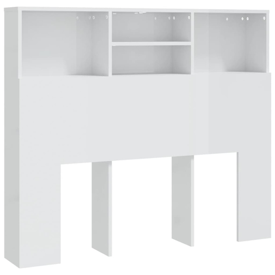 Mueble cabecero blanco brillante 120x19x103,5