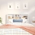 Mueble cabecero blanco brillante 120x19x103,5