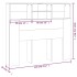Mueble cabecero blanco brillante 120x19x103,5