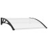 Marquesina para puerta PC negro y transparente 120x75