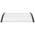 Marquesina para puerta PC negro y transparente 120x75