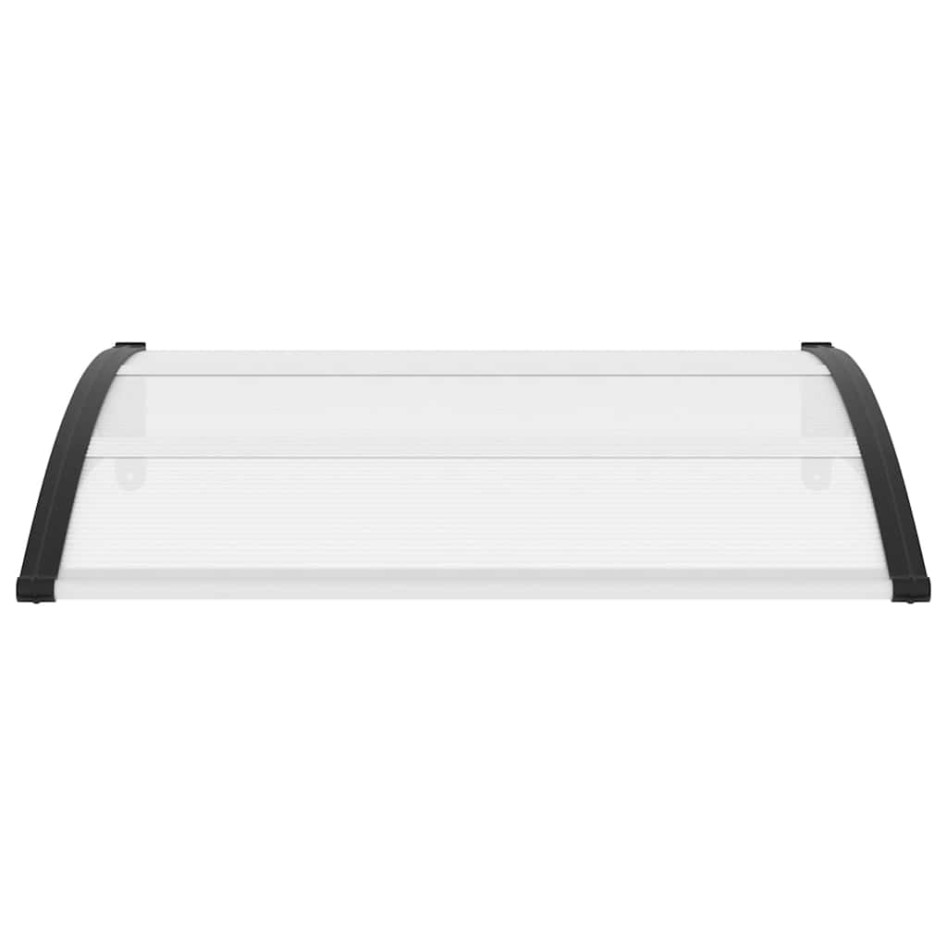 Marquesina para puerta PC negro y transparente 120x75