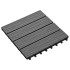 Baldosas porche relieve profundo WPC 30x30 cm 1 m² gris 11