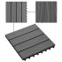 Baldosas porche relieve profundo WPC 30x30 cm 1 m² gris 11