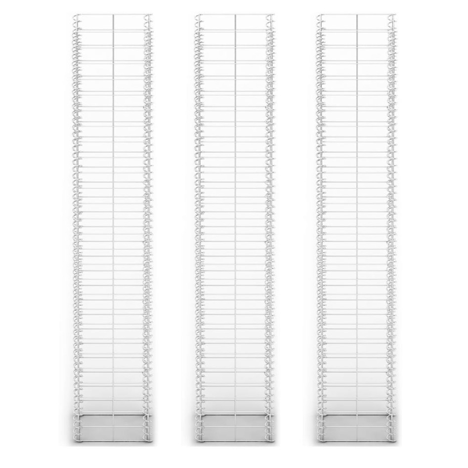 Cestas de muro de gaviones alambre galvanizado 25x25x150cm 3