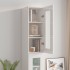 Armario de pared colgante blanco brillante 34,5x34x90