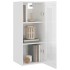 Armario de pared colgante blanco brillante 34,5x34x90