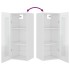 Armario de pared colgante blanco brillante 34,5x34x90