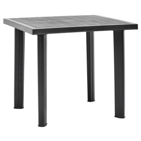 Mesa de jardín de plástico gris antracita 80x75x72