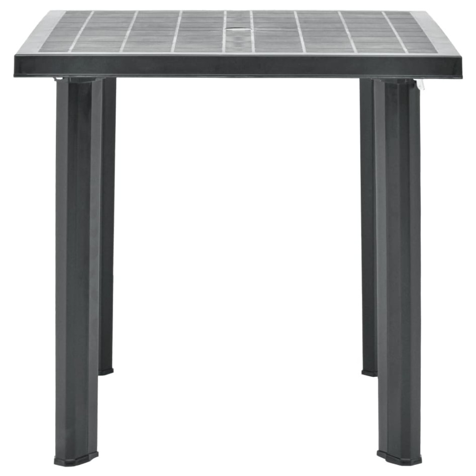 Mesa de jardín de plástico gris antracita 80x75x72