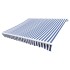Toldo de lona azul y blanco 6x3 m (sin