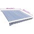 Toldo de lona azul y blanco 6x3 m (sin