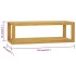 Armario de baño de pared madera maciza de teca 110x45x35
