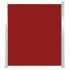 Toldo lateral retráctil para patio rojo 160x500