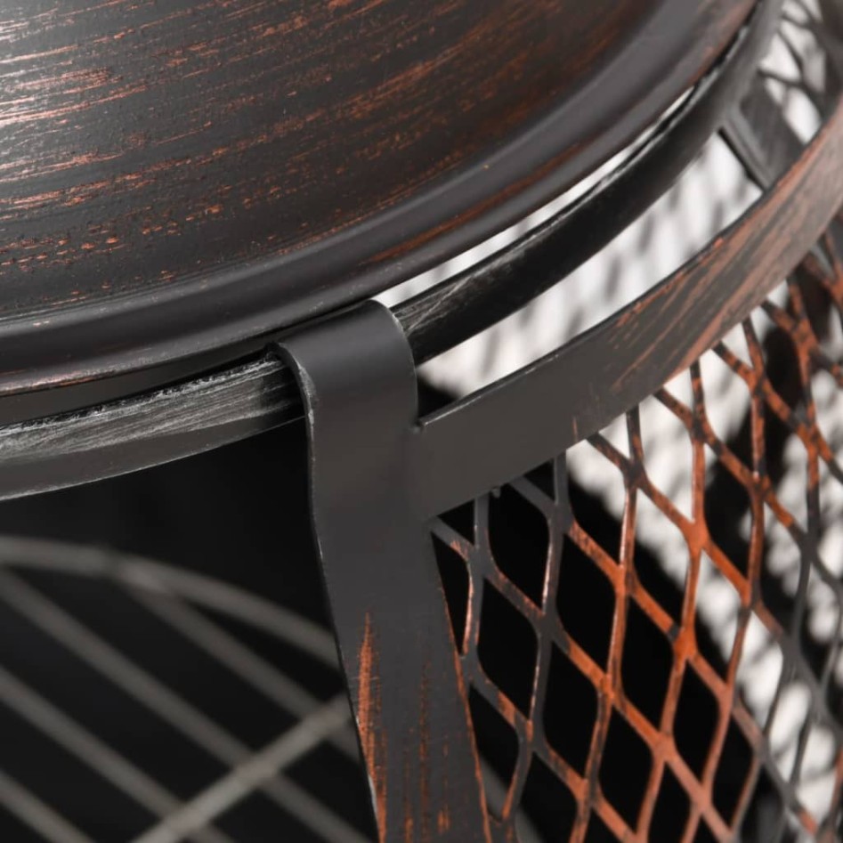 Estufa de jardín con atizador acero 39x39x90