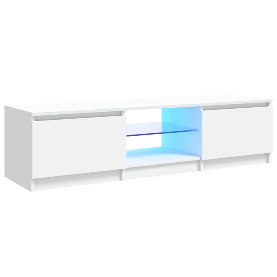 Mueble para TV con luces LED blanco 140x40x35,5