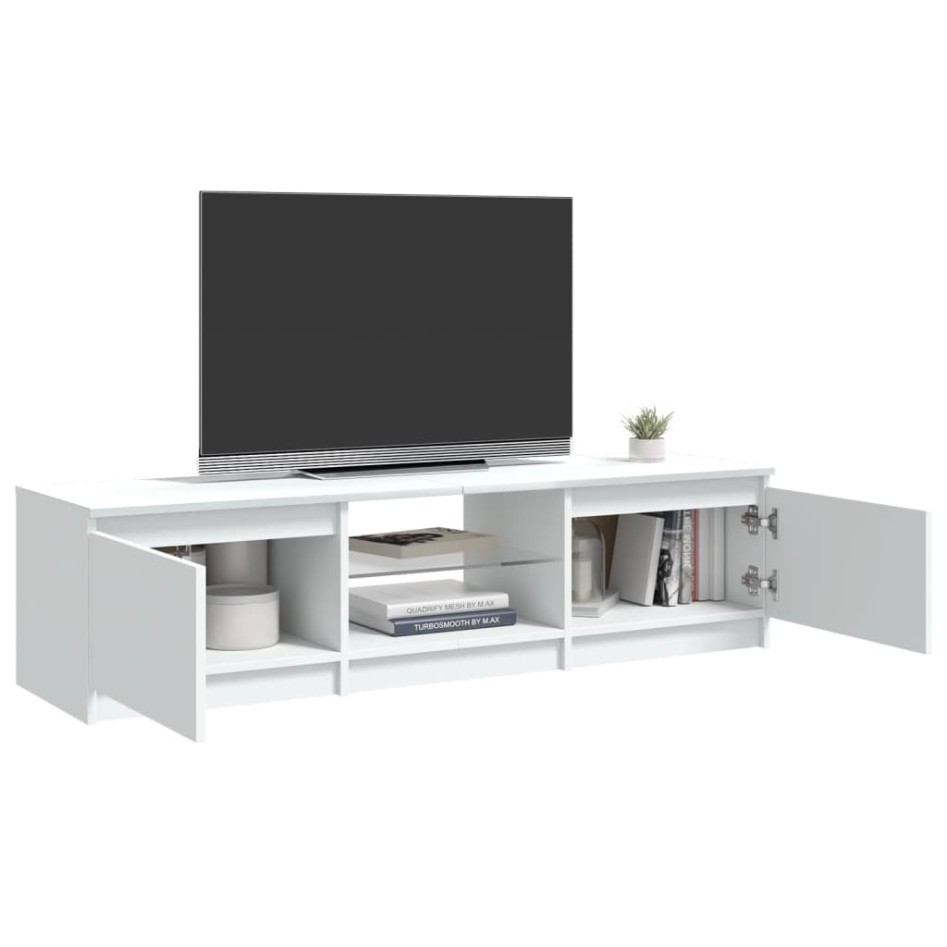 Mueble para TV con luces LED blanco 140x40x35,5